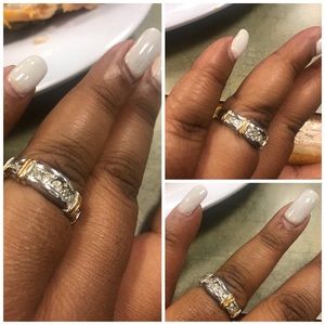 Vintage Ladies Wedding Band Ring with markings